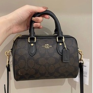 COACH Outlet Mini Bag | Classic C Logo Boston Bag | Authentic Leather Crossbody | SG Local Stock 🎀