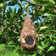[Freneci] 2x Water Drop Bird Nest Breeding Box Grass Weave Canary Finch Budgie House
