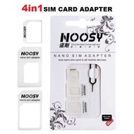 4 in 1 Micro SIM Card Holder Noosy Nano SIM Card Adapter With Ejector Pin Router Modem Mobile Phone Sim Card Converter