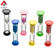 6pcs Plastic Colorful Sand Timer  0.5/1/2/3/5/10 Minutes Sand Hourglass Sand Clock Glass Timer Set S