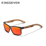 KINGSEVEN Kính Mát Bằng Gỗ Phân Cực Vuông Retro Gọng UV400 Gương Ống Kính Nam Nữ Lái Xe Kính Mắt