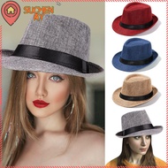 SUCHENMY Beach Sun Hat Fashion Gangster Cap Unisex Fedora Cap
