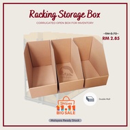 Racking Storage Box Corrugated Cardboard Paper Self Locking Bins Tray Hardware Spare Parts Warehouse
