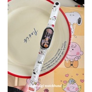 For xiaomi band 10 nfc/Ceramic/mi band 9/mi band 8可爱女士tpu防水防汗表带