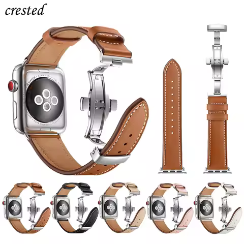 Leather Strap For Apple watch band 45mm 41mm 44mm 40mm 42mm 38mm 44 iWatch 3 4 5 SE 6 bracelet apple