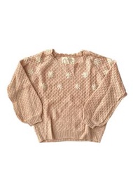 Japanese Brand Mouth Valley Women Floral Sweater Knit 日本品牌女裝粉紅色花花冷衫上衣