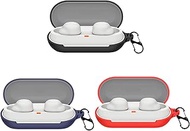 3PCS Case Cover for Sony WF-C700N Wireless in-Ear Headphones Silicone Case, Shockproof, Anti-Fall, Waterproof, Protective Cover for Sony WF 700N Earbuds Case Cover with Keychain (Black+Blue+Red)
