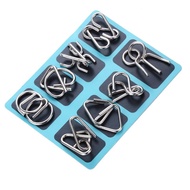 3D Metal Puzzle Toy Iq Test Mind 8 Puzzles For Children 3 Years and Above
