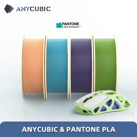 ANYCUBIC 3D Printer Pantone Filament PLA 1.75mm 1kg/Roll Plastic Rubber Co-Created Material For FDM 