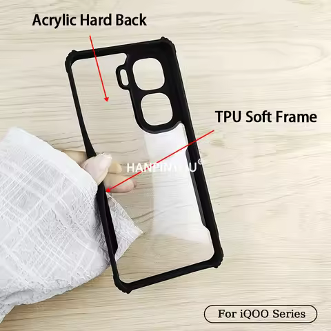 Lightweight Drop-proof Case For vivo iQOO 13 12 10 9t Neo10 8 7 Z9s Z7 Pro SE Racing Z9x Hard Back S