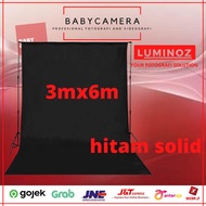 Kain Background Backdrop hitam Studio Foto 3x6 m