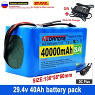 24V 40Ah 7S3P 18650 29.4V 40000mAh Li-ion Battery Pack for Electric Bicycle Moped Electric Li-ion Ba