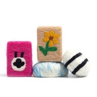 Portable Bubble Cross-Border Rose Essential Oil soap soap Rubbing Bath Wool Felt Handmade Gift Box H