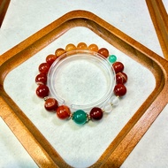 [Lan shop] Natural red dragon scale agate bead bracelet 10mm