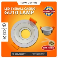 LED EYEBALL LIGHT CASING GU10 SPOTLIGHT RECESSED DOWNLIGHT FRAME BULB 5W GU10 BULB