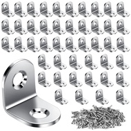 50PCS Heavy Duty Small Brackets Stainless Steel Right Angle Brackets L Brackets Corner Brace