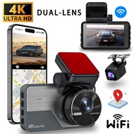 Evean 4K WIFI Dual-Channel Dashcam 4K Front + 2K Rear Dashcam WIFI Control 24-hour Parking Monitorin