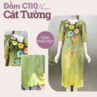 Đầm trung niên mềm mát mịn quà tặng bà tặng mẹ C110 - Thời trang Cát Tường