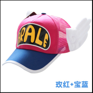 [LXYH- COSER KING] Anime Cosplay Breathable Net Cap Hats Dr.Slump Arale Angel ปีกฤดูร้อนที่มีสีสันตาข่ายหมวกสำหรับผู้ใหญ่ขนาดปรับได้