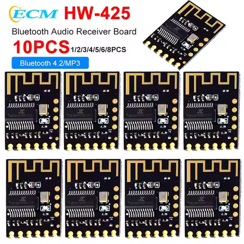 1-10pcs HW-425 Bluetooth Audio Receiver Module Bluetooth-compatible 4.2 Wireless HiFi Stereo Lossles