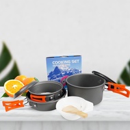 ชุดหม้อสนาม หม้อแคมป์ปิ้ง อุปกรณ์แคมป์ปิ้ง เดินป่า พกพาสะดวก ครบชุด รุ่น DS-500/DS-600/DS-700