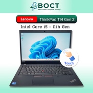 Refurbished Lenovo ThinkPad T14 Gen 2 / Intel Core i5 11th Gen / 14" FHD (1920x1080) touch screen / 
