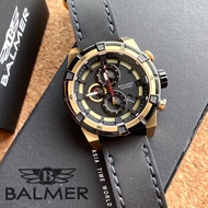 宾马 Balmer 8158G GP-4 Chronograph Men Watch with Sapphire Glass and Black Genuine Leather Strap