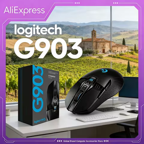 Logitech G903 LIGHTSPEED Wireless Gaming Mouse HERO 25K Sensor 25600 DPI RGB Lighting 180-Hour Batte
