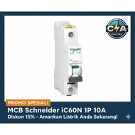 SCHNEIDER MCB 6 KA IC60N 1P 10A A9F74110 Mini Circuit Breaker Electric Standard SNI ORIGINAL
