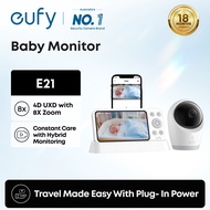 eufy by Anker Security Baby Monitor E21 with 4K UHD Camera, 8X Zoom, Hybrid Wi-Fi and No Wi-Fi Conne