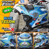 หมวกกันน็อค REAL STORM EAGLE FORCE RAPID POWER ยกคาง แว่น2ชั้น ลายใหม่ 2025