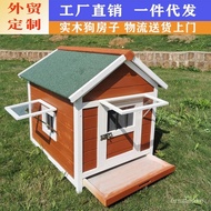 HY-6/Outdoor Dog Crate Luxury Villa Solid Wood Dog House Home Dog House Outdoor Wooden Kennel Cat House Pet Wholesale V2