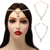 OXXGGKAO Forehead Chain Jewelry Indian Rhinestones for Head Chain Hair Jewelry Boho Crystal Headpiec