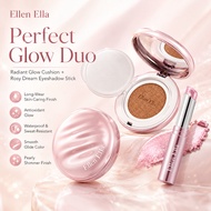 Ellen Ella Korean Makeup Set Air Cushion Foundation & Jelly Eyeshadow Stick Shimmer Smooth