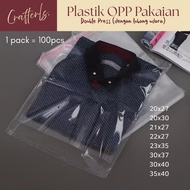 [100PCS] OPP Plastic Clothes | 20x27, 20x30, 21x27, 22x27, 23x35, 30x37, 30x40, 35x40 | Double Press