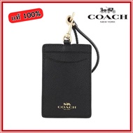 ที่ใส่บัตร+สายคล้องคอCoach F57311 Lanyard ID Case In Crossgrain leather แท้100%