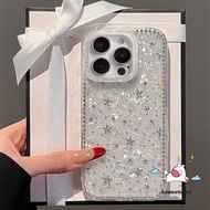 ลักษณะหรูหราดาวขนมรูปแบบเปลือกกระดาษ เคส IPhone 15 14 11 16 13 12 Pro Max 7Plus XS Max 8 7 16 14 15 