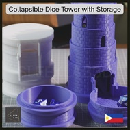 Collapsible Dice Tower with Storage | Portable Medieval RPG Dice Roller