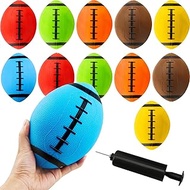 Haconba 12 Pack Mini Inflatable Football 6.3 Inch Sports Rugby Football Pool Beach Ball Toys with Pu