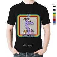2025 Epcot Center Figment Graphic T-Shirt - Rainbow Stripe Frame Design, 100% Cotton Casual Tee For 