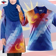 Jersey Muslimah Malaysia Merdeka Jersey Baju Muslimah Labuh Couple Set Microfibre Customized Sublimation Jersey Family Couple Shirt Baju