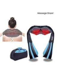 具熱功能的電動肩頸背部按摩器- 深層組織揉捏枕頭按摩器- 背部和肩部按摩器，全身按摩墊