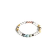 雪颯櫻風(深海貝殼/白水晶/壽山石/粉歐寶)