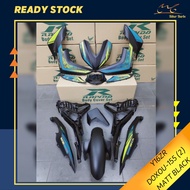 [READY STOCK] COVERSET/BODYSET YAMAHA Y16/Y16ZR DOXOU-155 (2) - MATT BLACK (STICKER TANAM)