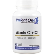 Patient One Vitamin K2 and D3 | Supplement to Support Bone and Heart Health* | with 150 mcg K2 (as M