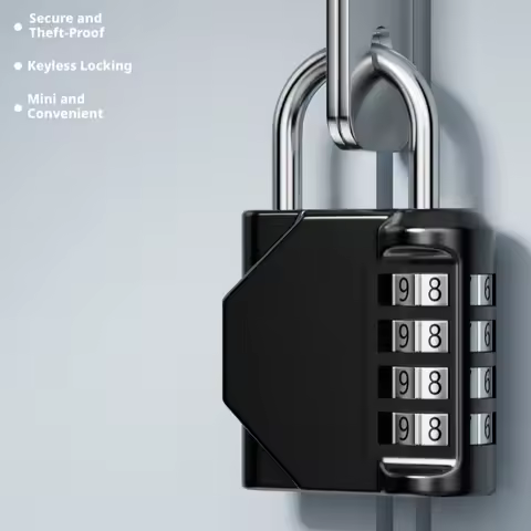 1pc Combination Lock Resettable 4 Digit Padlock with Combination Waterproof and Heavy Duty Combinati