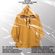 Mustard hoodie/yellow hoodie/oversize balloon hoodie/oversize hoodie/Korean hoodie/Korean style/over