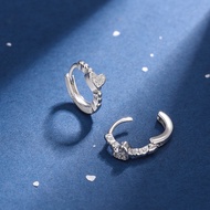 Fashion Shiny Earrings s925 Love Heart Earrings Female Simple Classy Earrings Niche Design High-End 