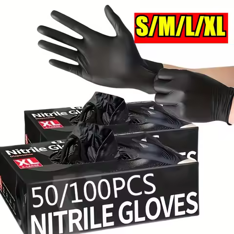 Disposable Nitrile Waterproof Gloves Dish Washing Kitchen Household Gloves Dog Wash Cleaning Glove f