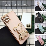 Samsung Galaxy M53 5G M23 5G M33 5G Cute Fat Bear Mobile Phone Stand I Ring Colorful Holder Housing 